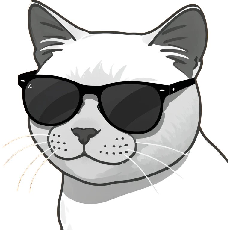 Cat with sunglasses emoji