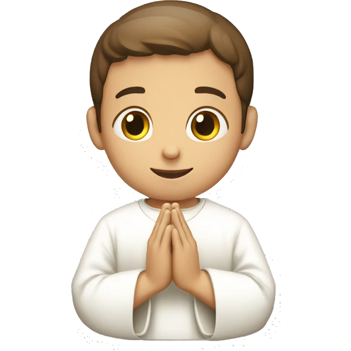 The Young italian Priest in prayer emoji