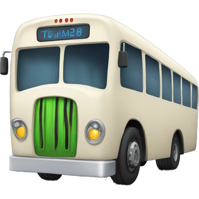 bus with technology emoji