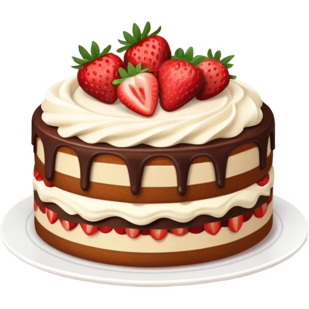 Quiero una torta con muchas fresas y chocolate emoji