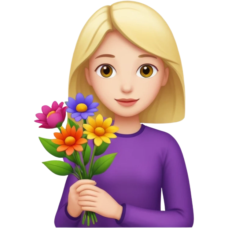 зайщики  з квітами emoji