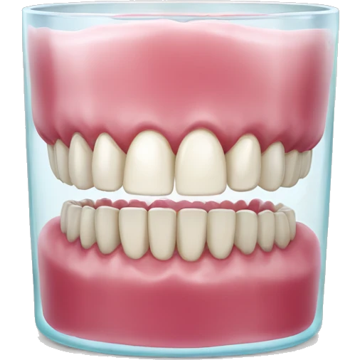 dentures in glass emoji