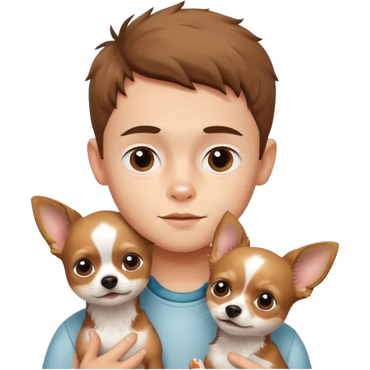 Boy with chiwawa emoji