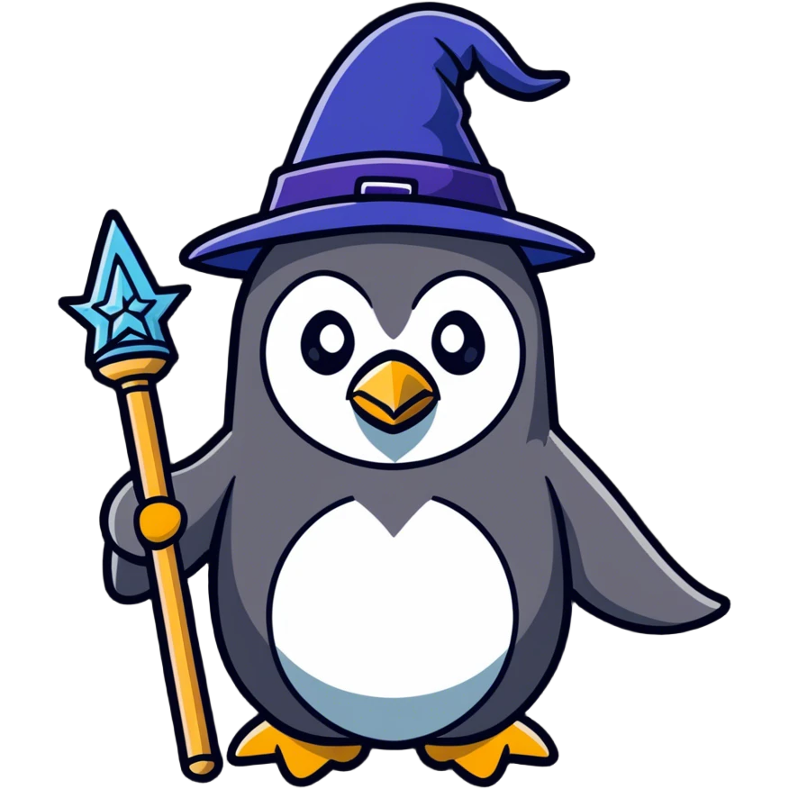 penguin wizard emoji