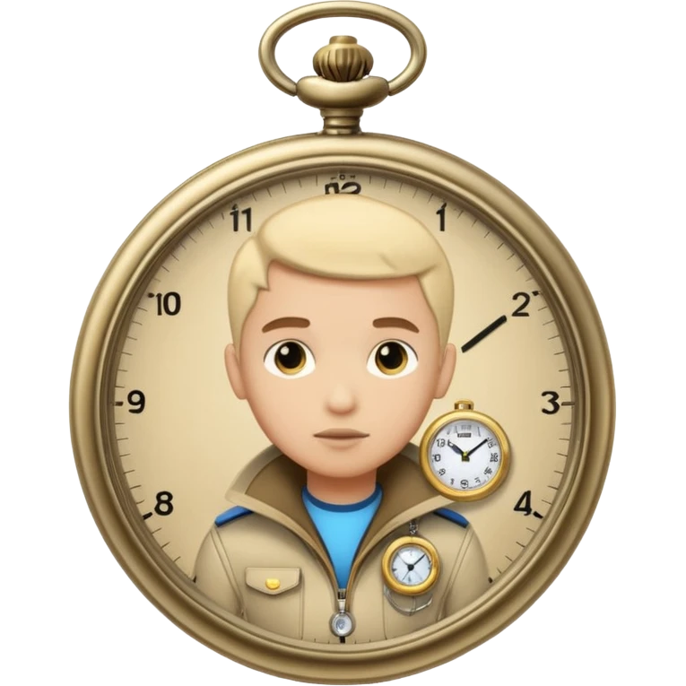future Explorer with futuristic pocket watch emoji