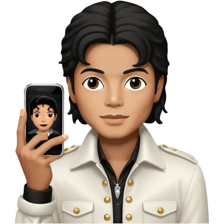 Michael Jackson holding an LG emoji
