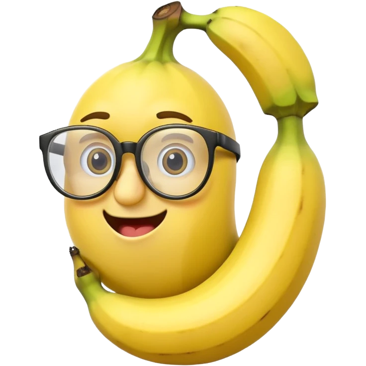 banana with glasses emoji