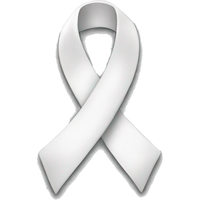white ribbon emoji