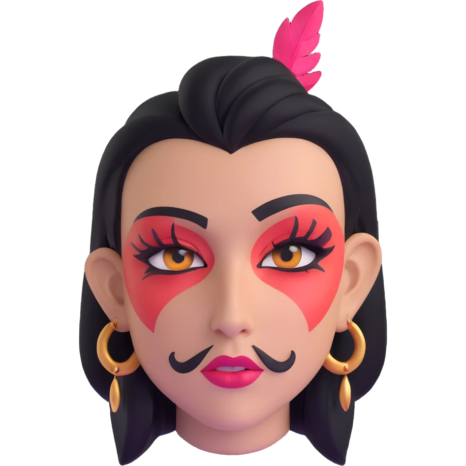 Chappell Roan with bold makeup emoji