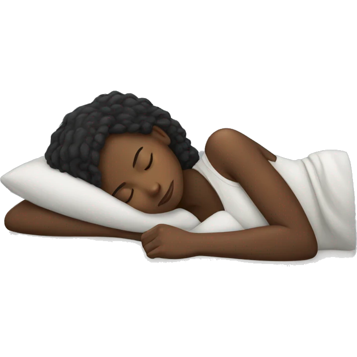 Black girl sleeping emoji