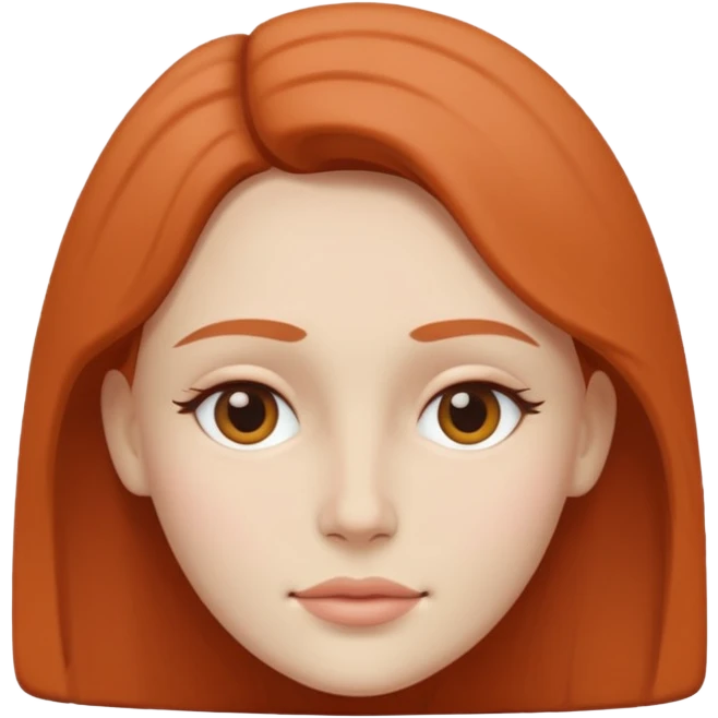 Clay female face flat emoji