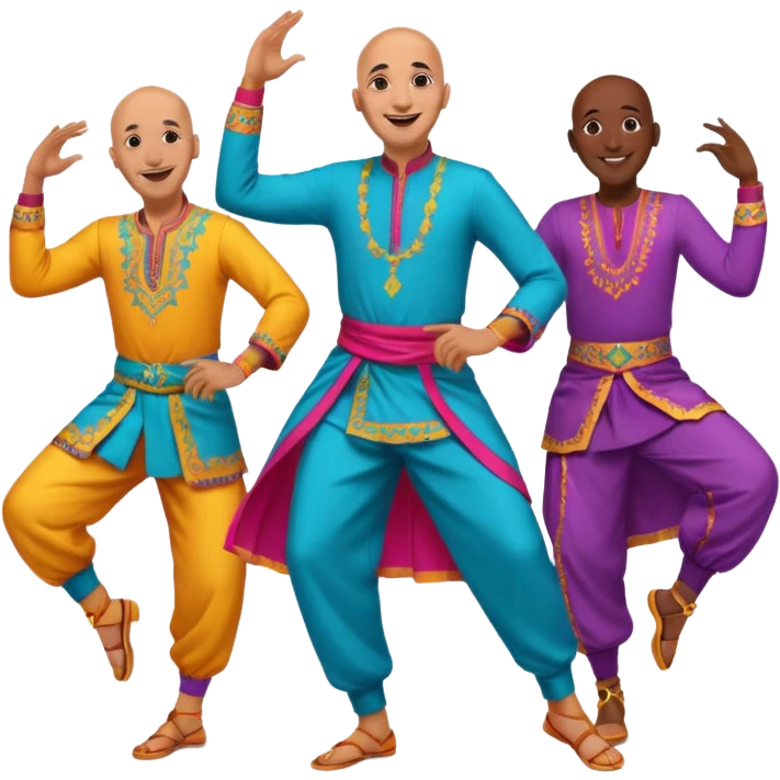 Bald moroccan man with dancers emoji