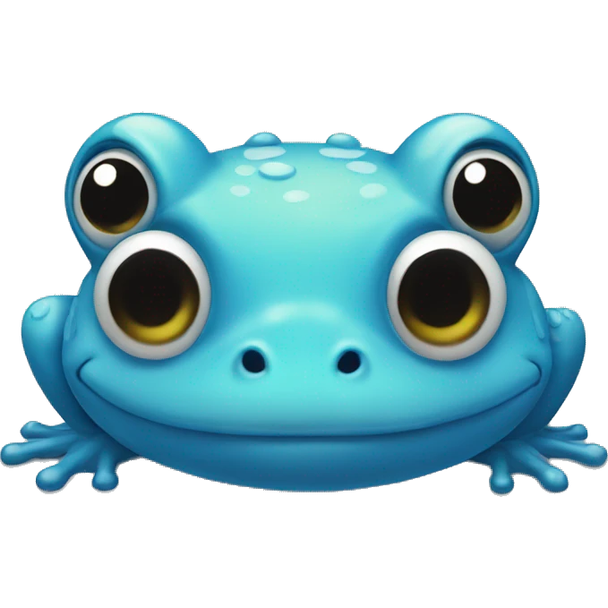 cute blue frog emoji