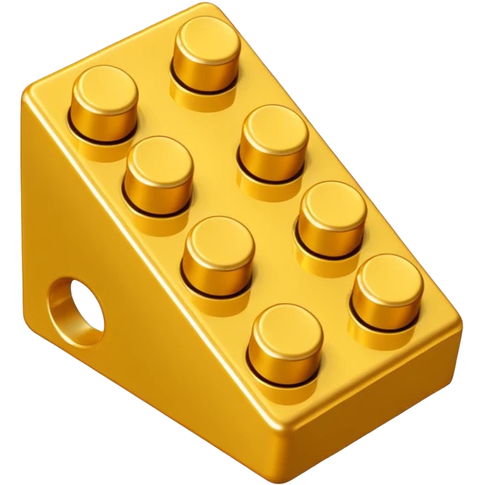Golden lego brick emoji