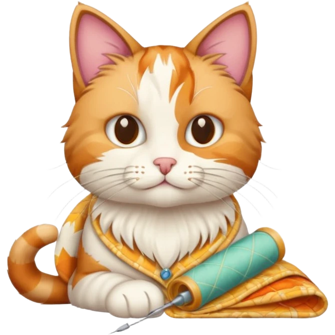 Cat Quilting emoji