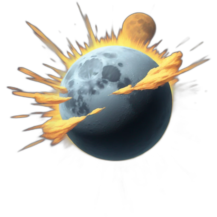 explosion of the moon emoji