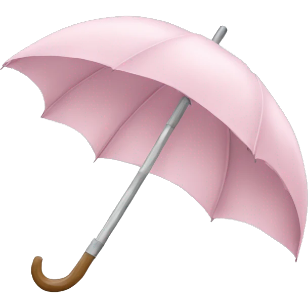Pale pink umbrella with rain emoji