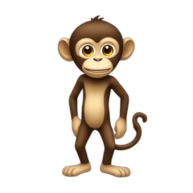 artsy monkey full body emoji