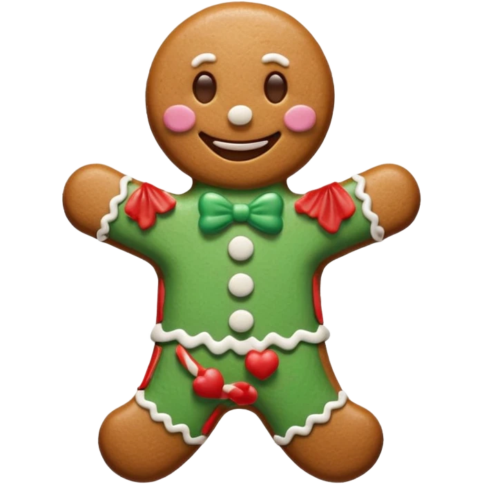 gingerbread man simple emoji