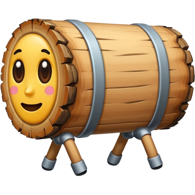 log with tiny legs walking emoji
