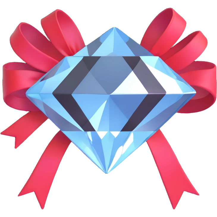 diamond with ribbon emoji