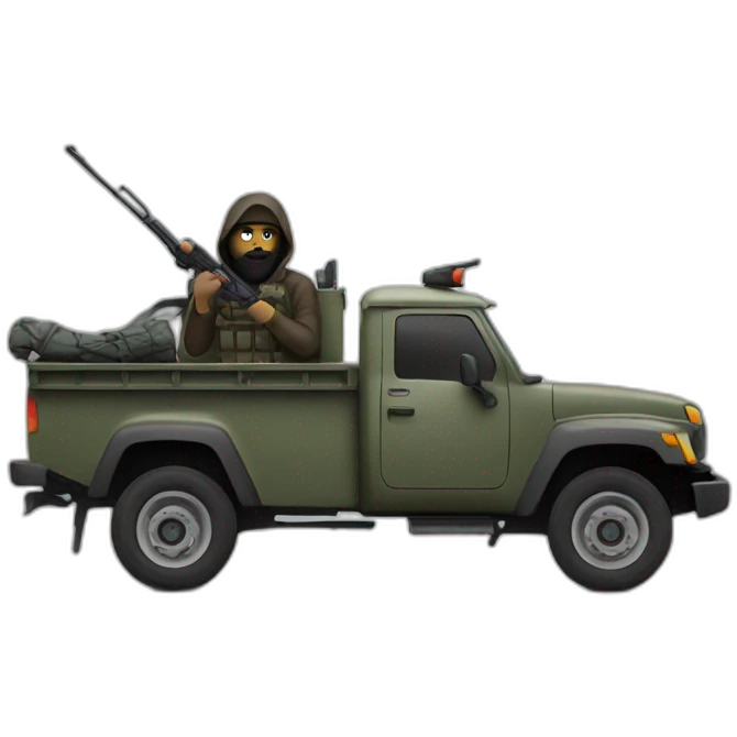 terrorist on a truck emoji