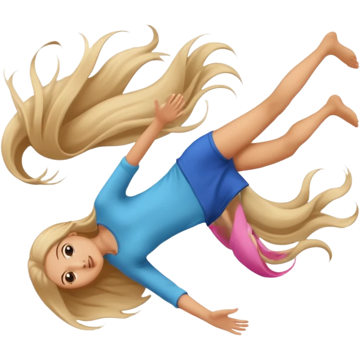 Girl doing a flip hair emoji