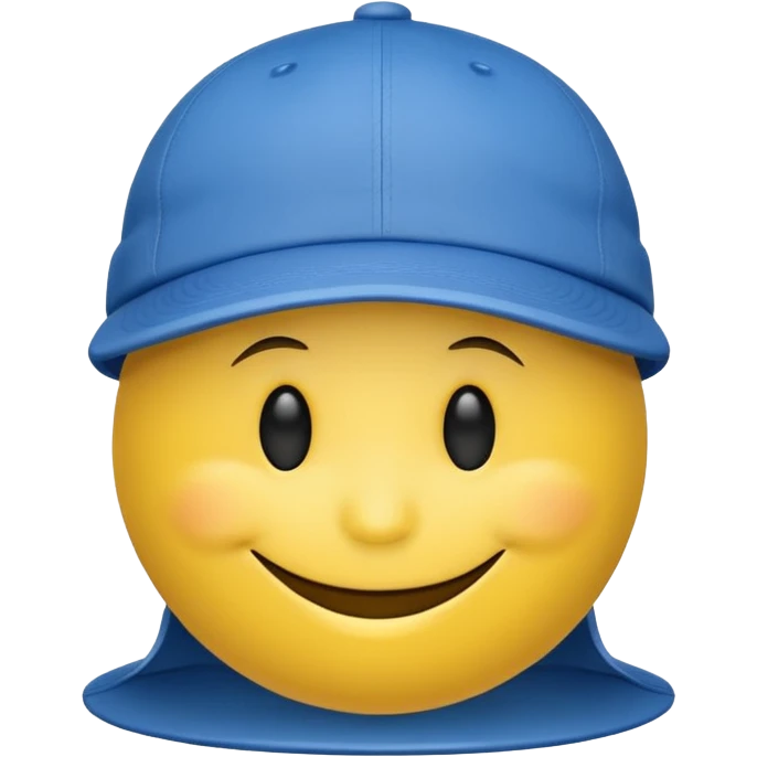 Smiley face with a blue cap emoji