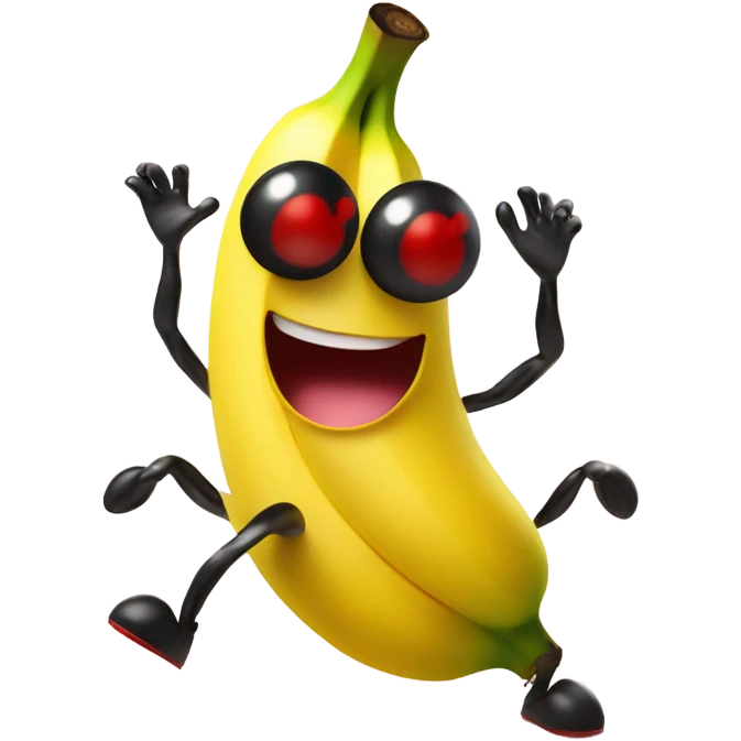 Banana dancing with ladybug  emoji