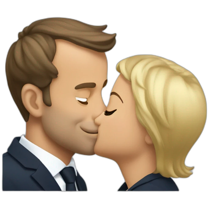 Emmanuel macron who gives a kiss emoji