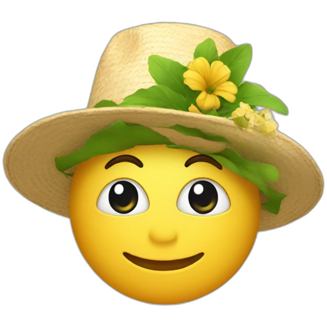 flower in hat emoji