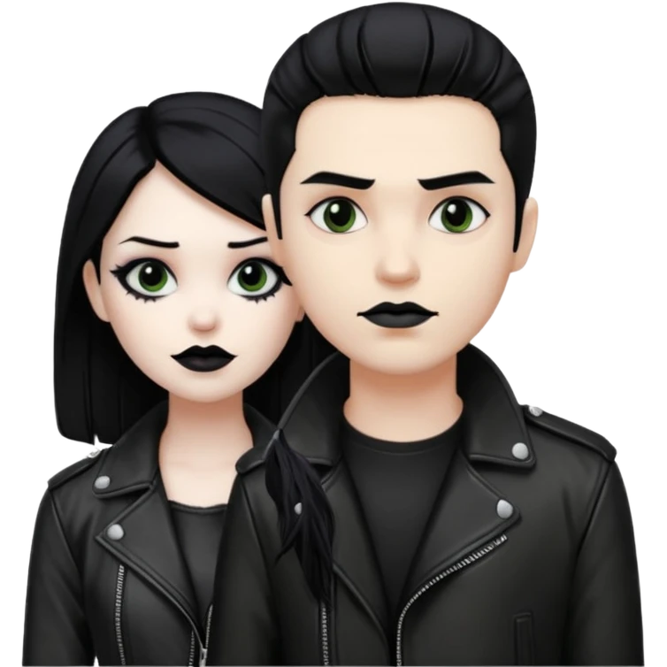 Fille Gothique domine homme emoji