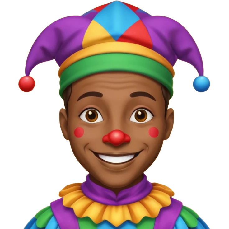 African American jester  emoji