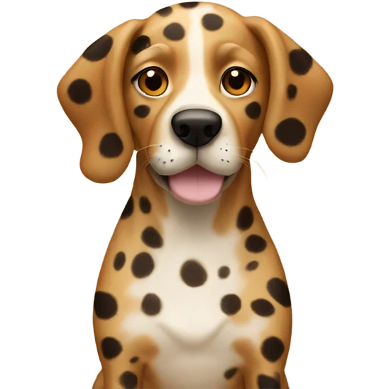 Cheetah print dog emoji