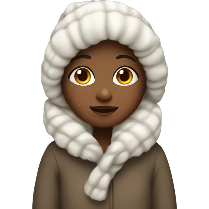 Cozy girl in winter emoji