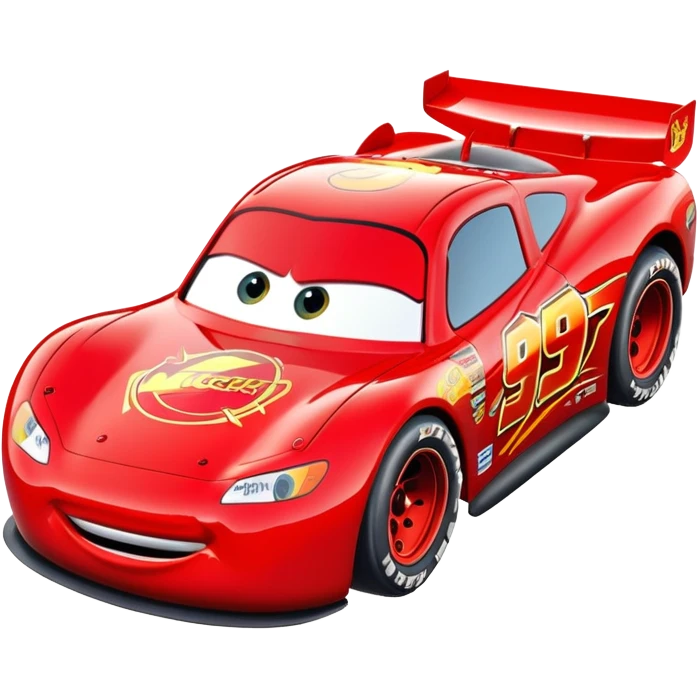 Lightning McQueen red race car emoji