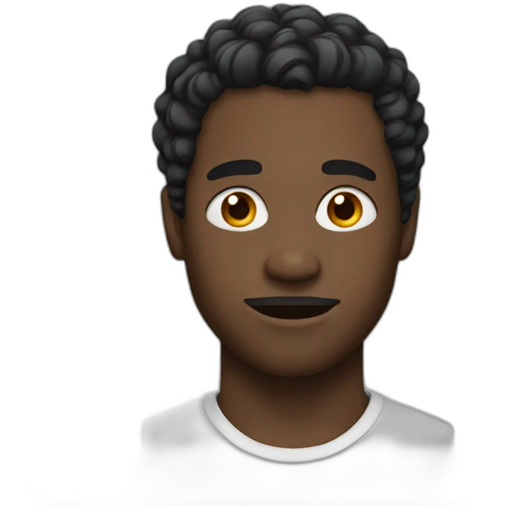 black men with twist hair dark eyes emoji