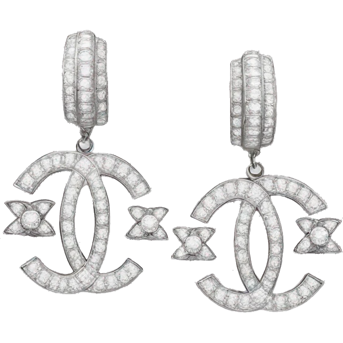Chanel earrings diamond  emoji