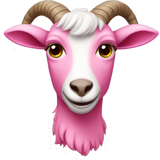 pink goat emoji