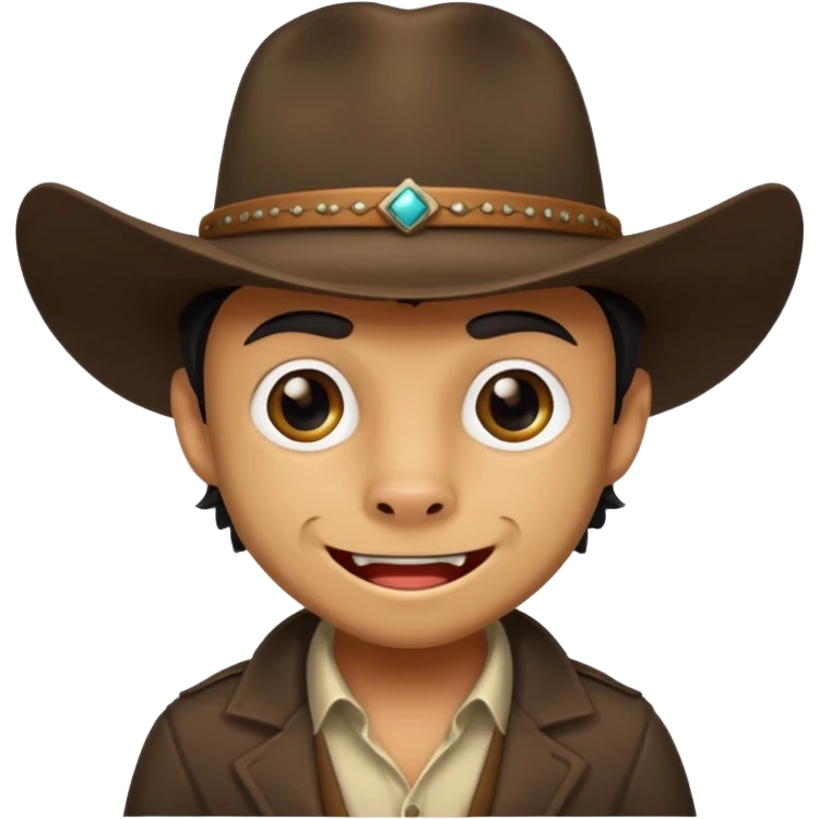 toothless dogman wearing a stetson emoji