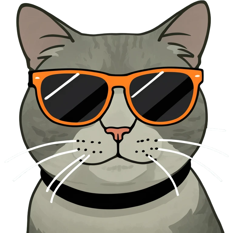 Cat with sunglasses emoji