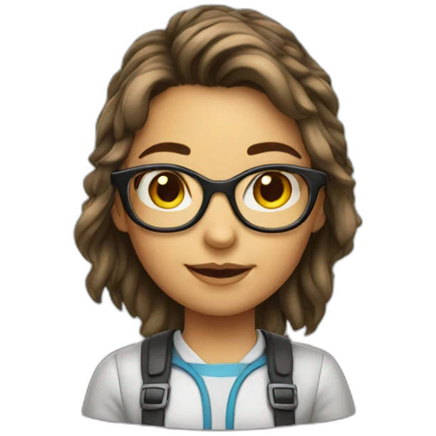 nerd girl emoji