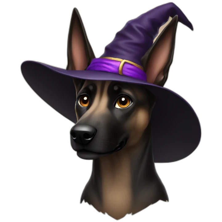 Malinois dog witch emoji