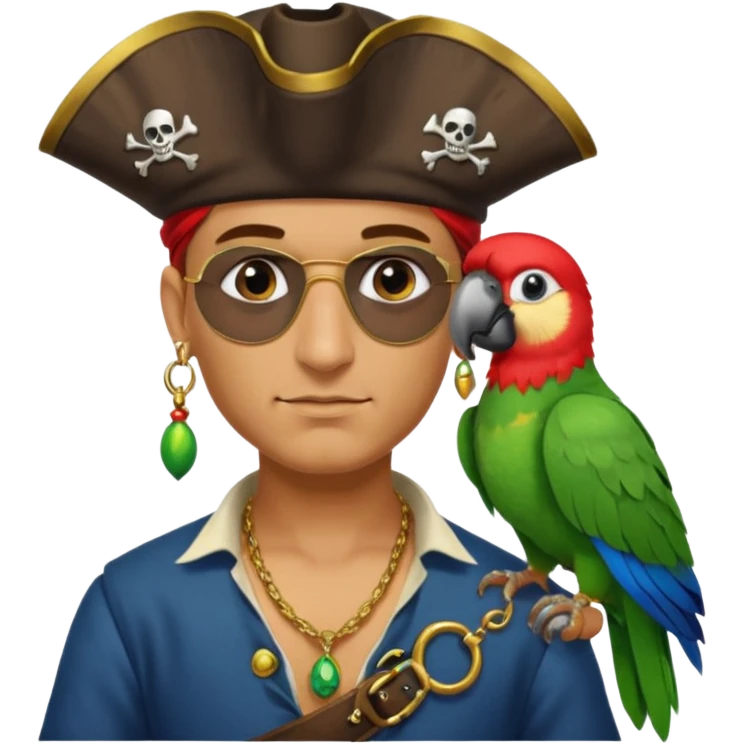 pirate and parrot emoji