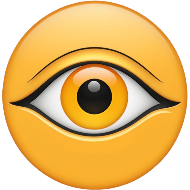 iOS emoji, minimal eye symbol, circle with dot, flat emoji