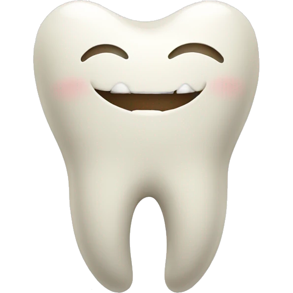 a smiling tooth with more teeth emoji