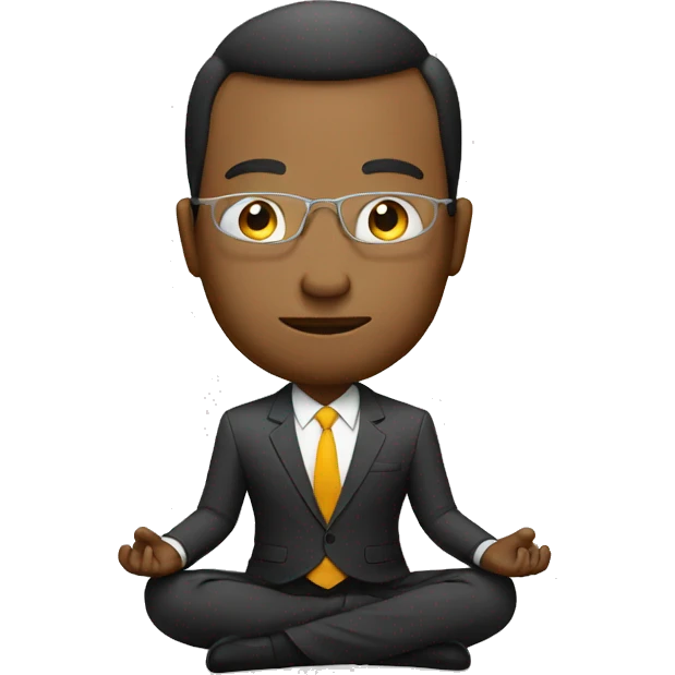 businessman meditating emoji