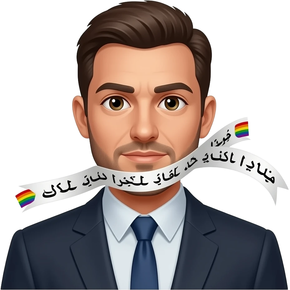 An lgbtq man being beheaded by isis emoji