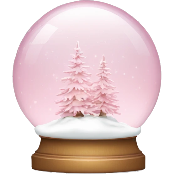 Light pink snow globe emoji
