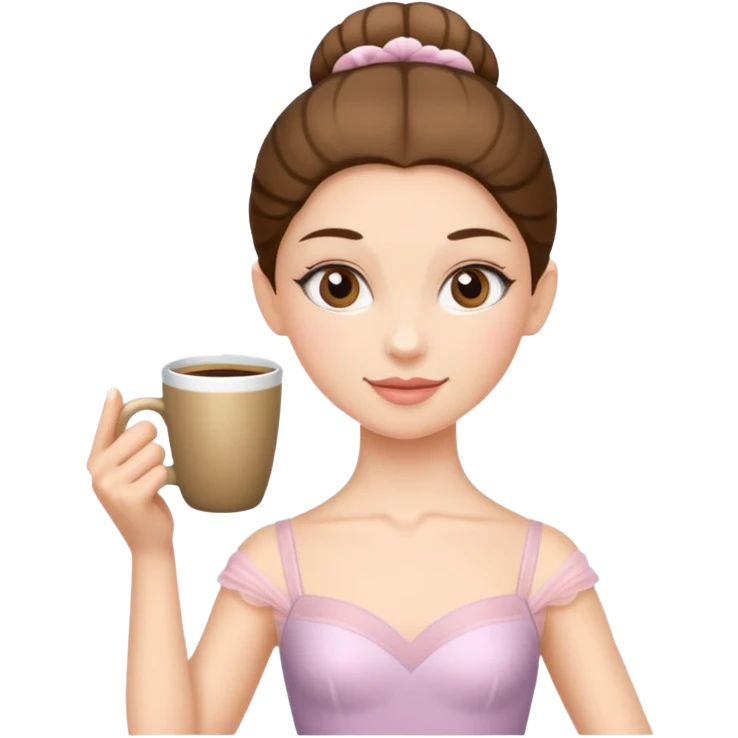 Bailarina con café  emoji